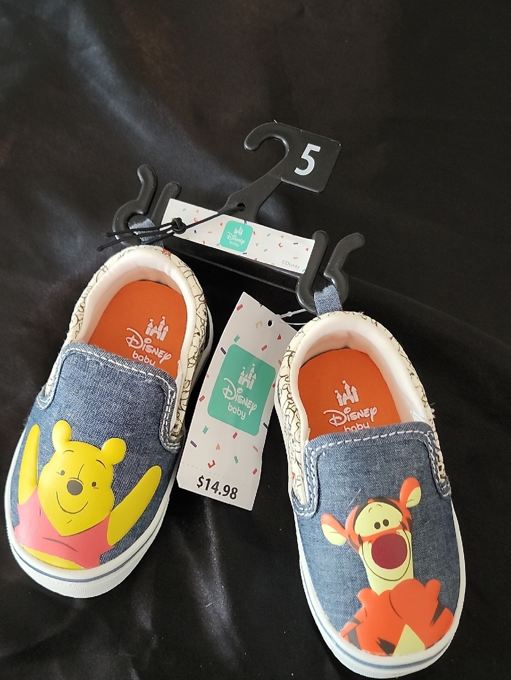 Disney Kids' Winnie the Pooh Slip-On Shoes - Blue/Yellow/Orange